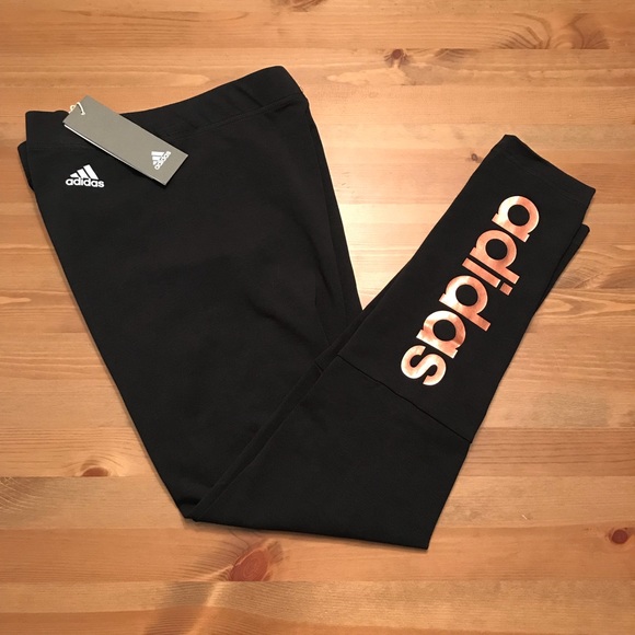 New Rose Gold Adidas Leggings 